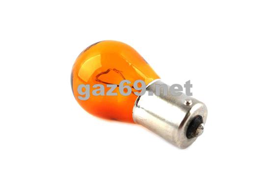 Лампа Philips 12V PY21W 1конт. BAU15s желтая, смещенная